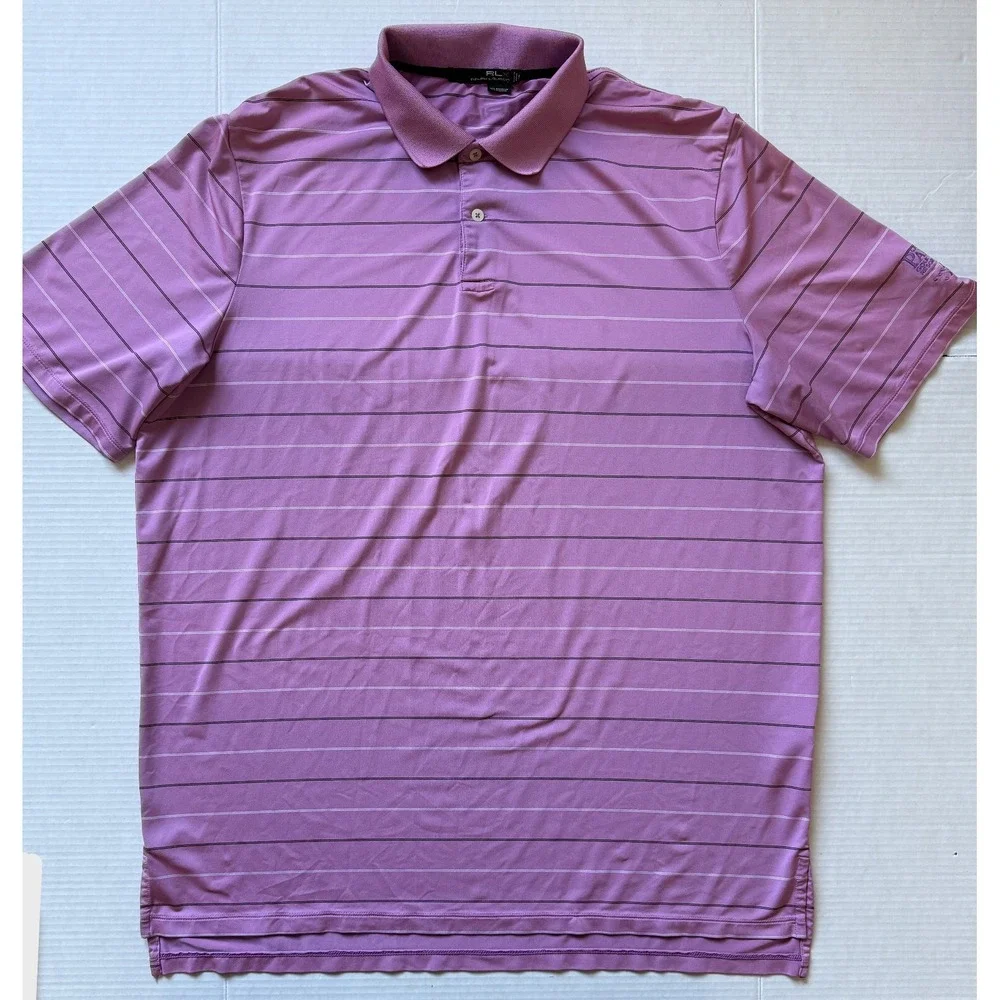 RALPH‎ LAUREN RLX - Men's Las Vegas Paiute Resort Pink Golf Polo Shirt - X-Large